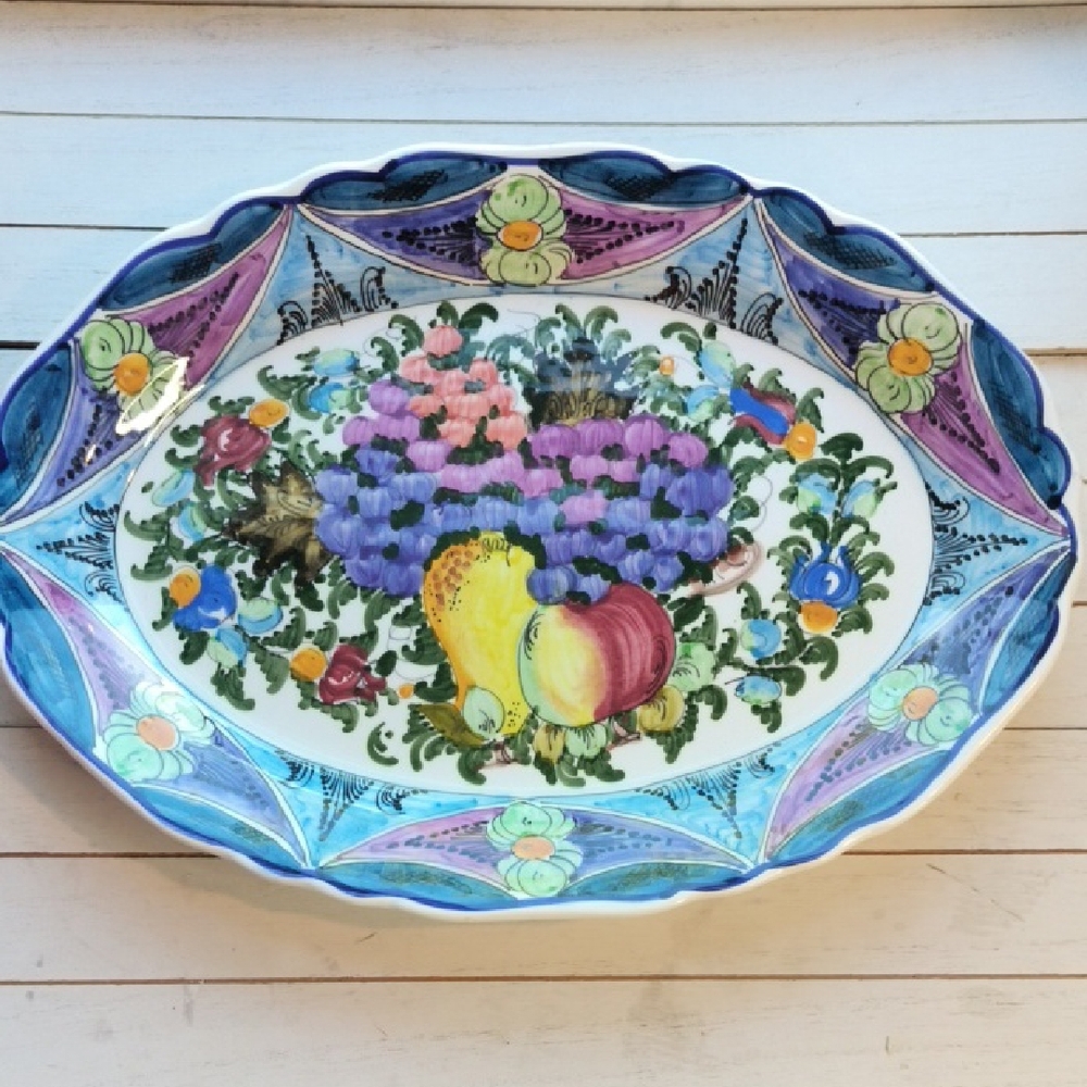 Brilliant Floral Homemade Ceramic Tray/Platter To Bring Beauty To Your 🏠